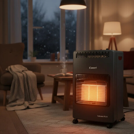 Estufa a Super Gas Cuori Modelo Vulcano Plus con Válvula Negro