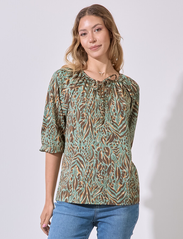 Blusa Printed VERDE/MULTI