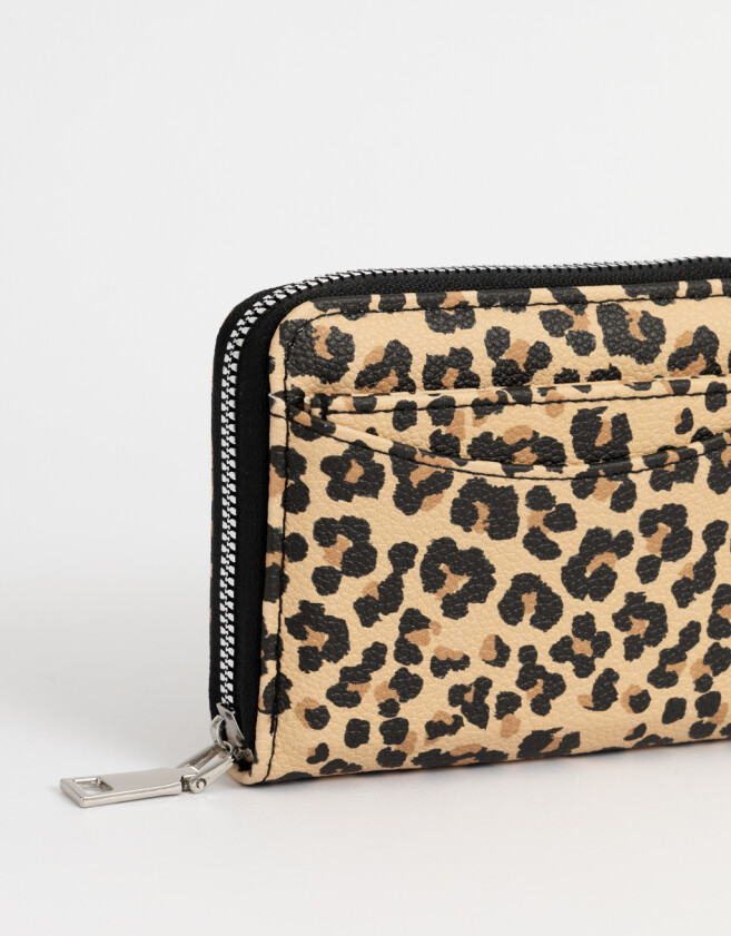 Billetera Flores Billetera Con Bolsillo - Estampado Animal Print