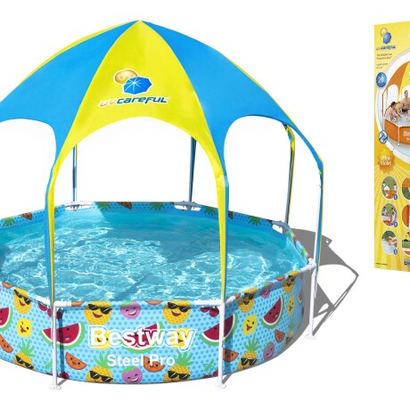PISCINA ESTRUCTURAL CON TECHO LLOVIDO 244X51CM 1688LTS BESTWAY 56432 PISCINA ESTRUCTURAL CON TECHO LLOVIDO 244X51CM 1688LTS BESTWAY 56432
