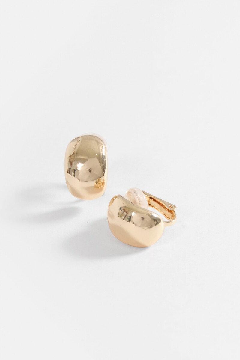 Aros clip bold dorado