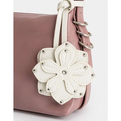 Bandolera Con Charm Rosa Viejo