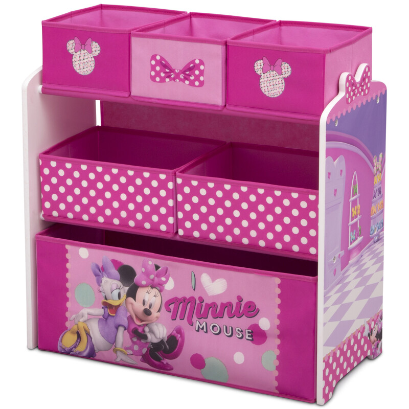 Organizador de juguetes Minnie Mouse Disney - 6 contenedores Organizador de juguetes Minnie Mouse Disney - 6 contenedores