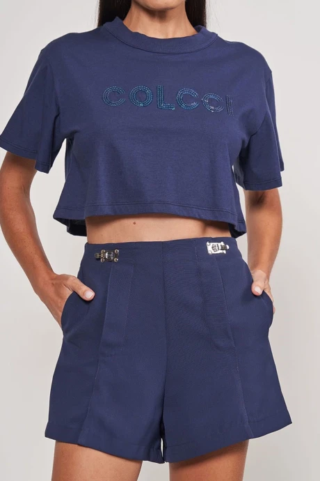Remera con logo Colcci Azul