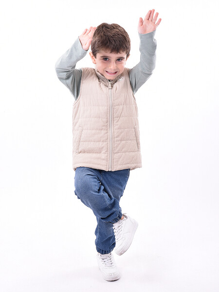 CHALECO ONIX BEIGE OSCURO