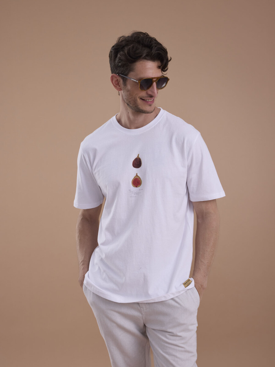T-SHIRT ESTAMPA FICO - BLANCO 