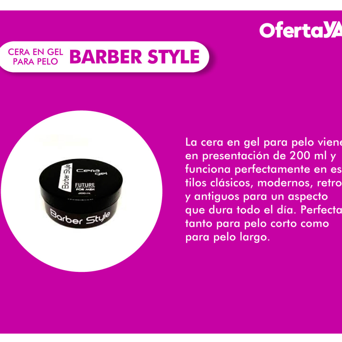 Cera en Gel Para el Pelo Cabello Barber Style Cera en Gel Para el Pelo Cabello Barber Style