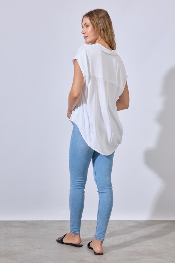 Blusa Escote V BLANCO