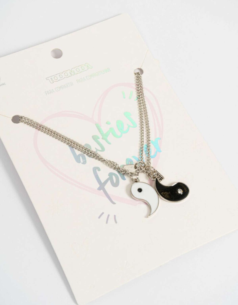 Collares Para Compartir Yin Yang - Plateado 