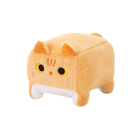 Peluche de gatito cuadrado XL Marron