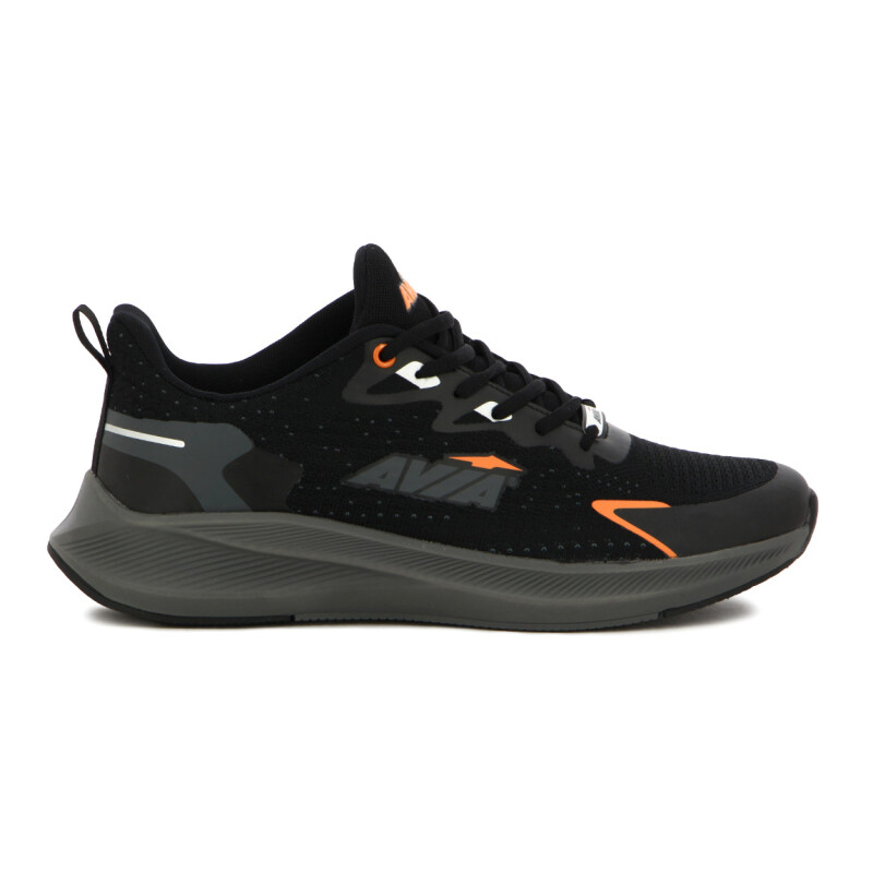 Avia Zapatillas Acordonadas Para Hombre TOB BLACK/ ORANGE/ DK. GREY Negro-Naranja