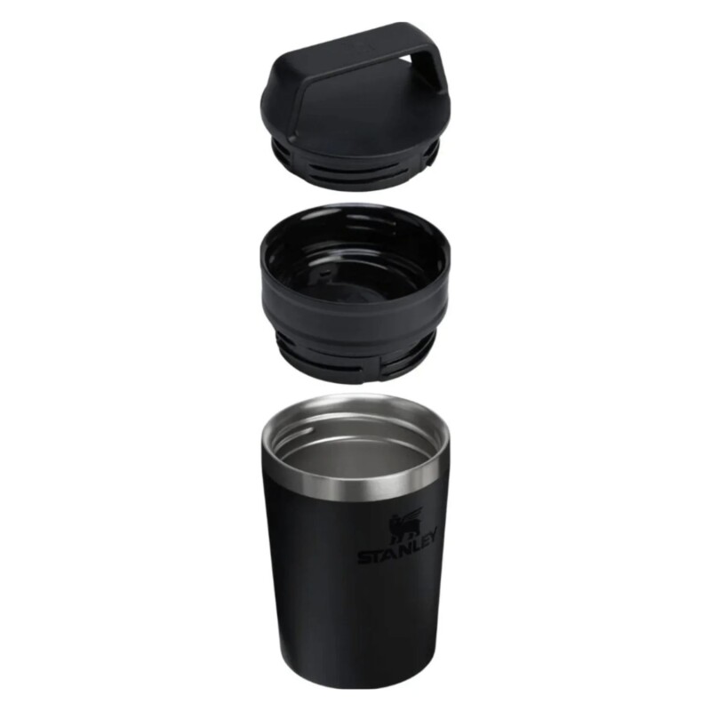 Vaso Térmico Stanley To Go 236ml Para Café Y Bebidas Calientes En Movimiento Negro Mate
