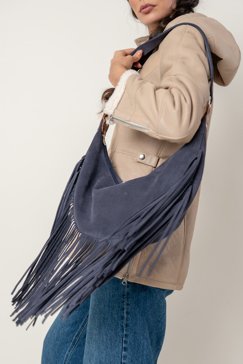 Cartera fede Azul gamuza