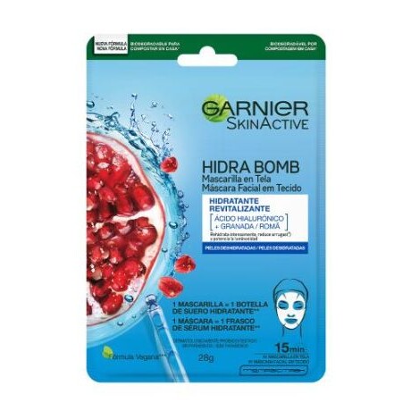 GARNIER MASCARILLA EN TELA HIDRA BOMB ACIDO HIALURÓNICO + GRANADA GARNIER MASCARILLA EN TELA HIDRA BOMB ACIDO HIALURÓNICO + GRANADA