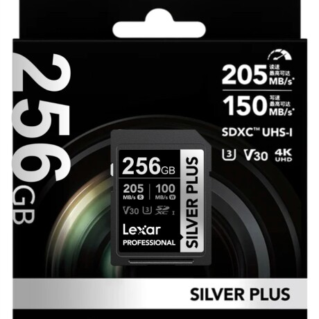 Memoria Sdxc Lexar Pro 256GB Silver Plus 001