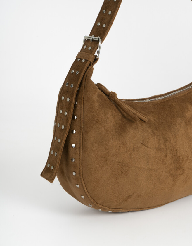 Bandoleras Bandolera Hobo Suede - Marron Camel