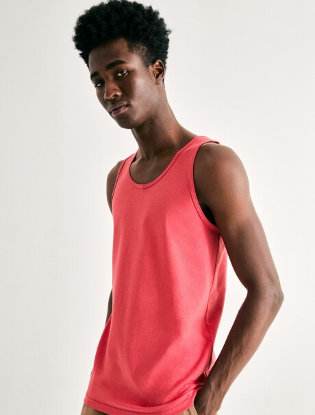 MUSCULOSA BÁSICA MASCULINA  ROJO