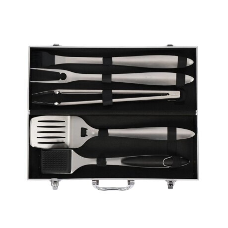 SET DE UTENSILIOS DE COCINA FIRE KING MANGO DE ACERO 5 PIEZAS CON VALIJA SET DE UTENSILIOS DE COCINA FIRE KING MANGO DE ACERO 5 PIEZAS CON VALIJA