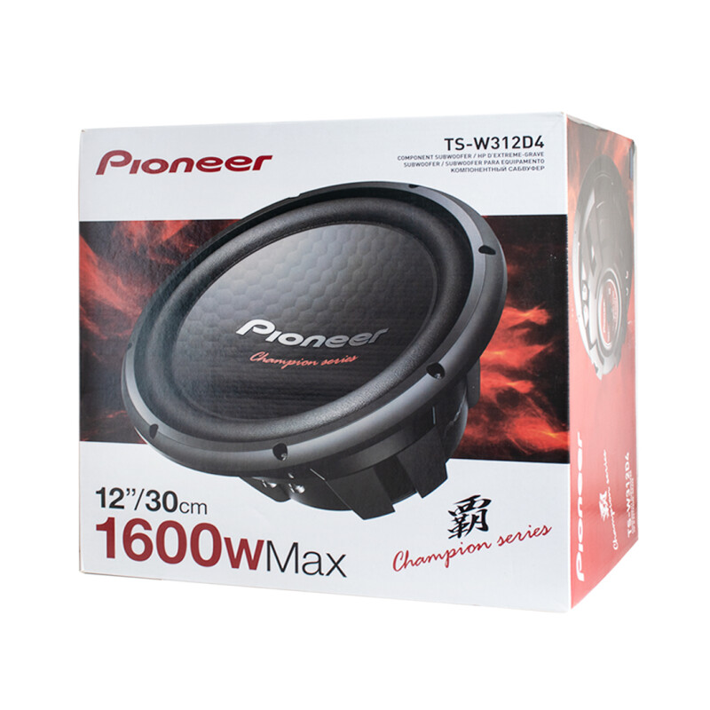 Parlante Para Auto Pioneer Ts-w312d4 1600w Parlante Para Auto Pioneer Ts-w312d4 1600w