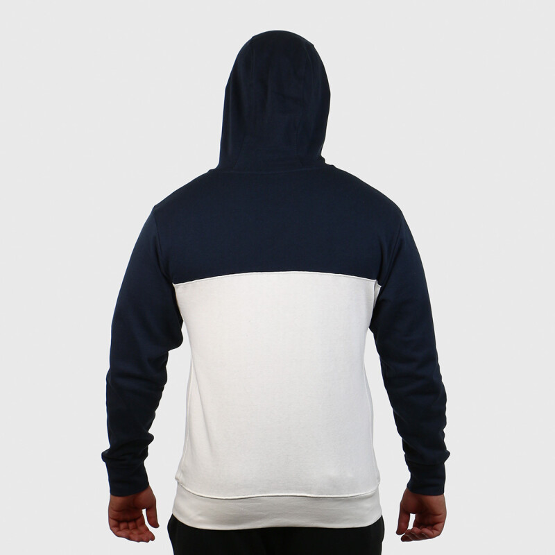 Austral MEN COTTON HOODIE WITH CONTRAST- NAVY/WHITE Marino-Blanco