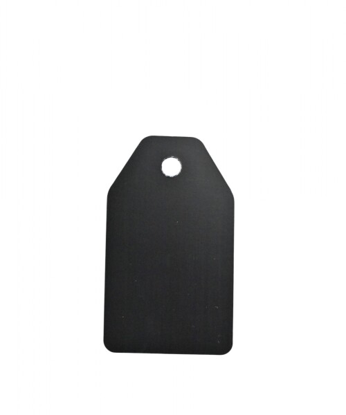 Tag rectangular liso 5x8,5 NEGRO