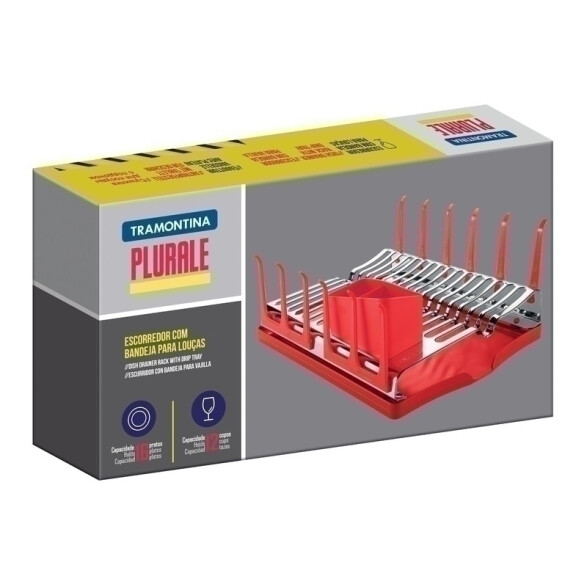 Escurridor para platos con bandeja PLURALE -TRAMONTINA TF1610