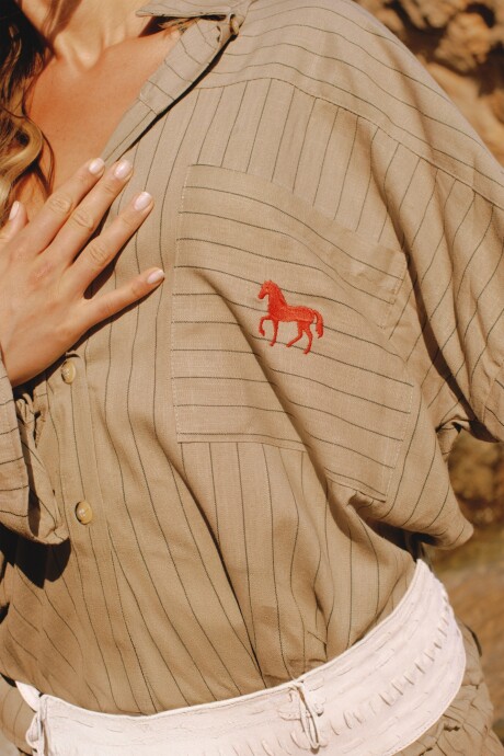 The Ranch Shirt Beige / Negro