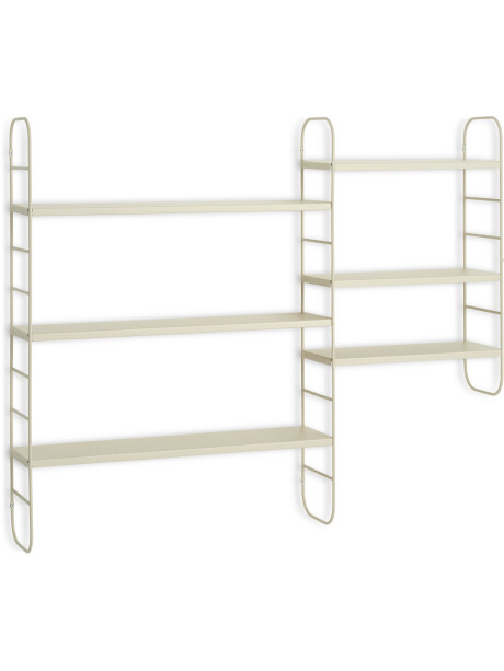 Estante pared VANDRUP 6 estantes regulable beige Estante pared VANDRUP 6 estantes regulable beige