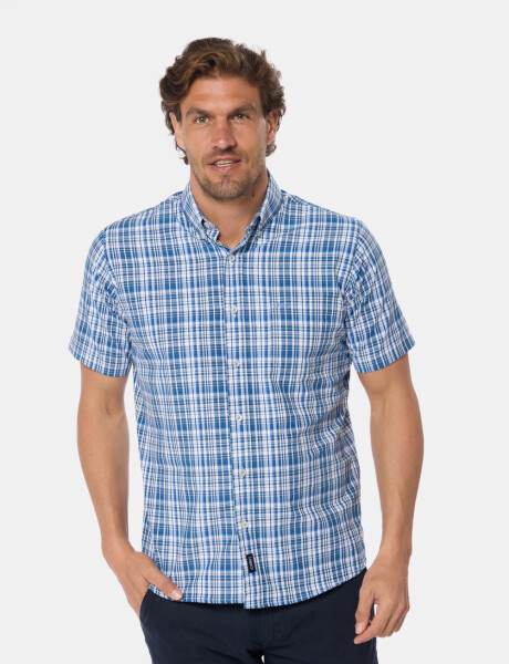 CAMISA SPORT A CUADROS Azul