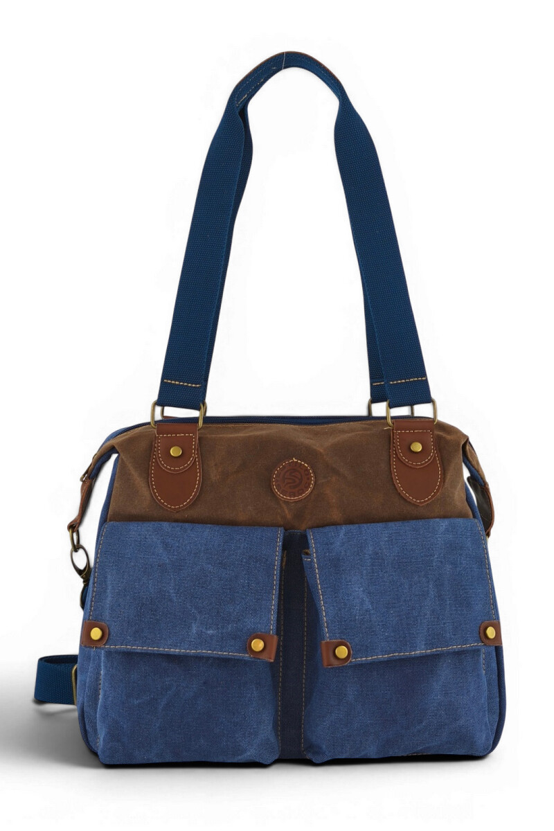 Morral de lona vintage Azul