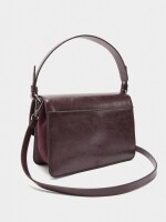 Bolso De Mano Con Solapa burdeos