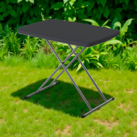 Mesa Plegable Auxiliar Camping Jardín 76x50x28cm Negro