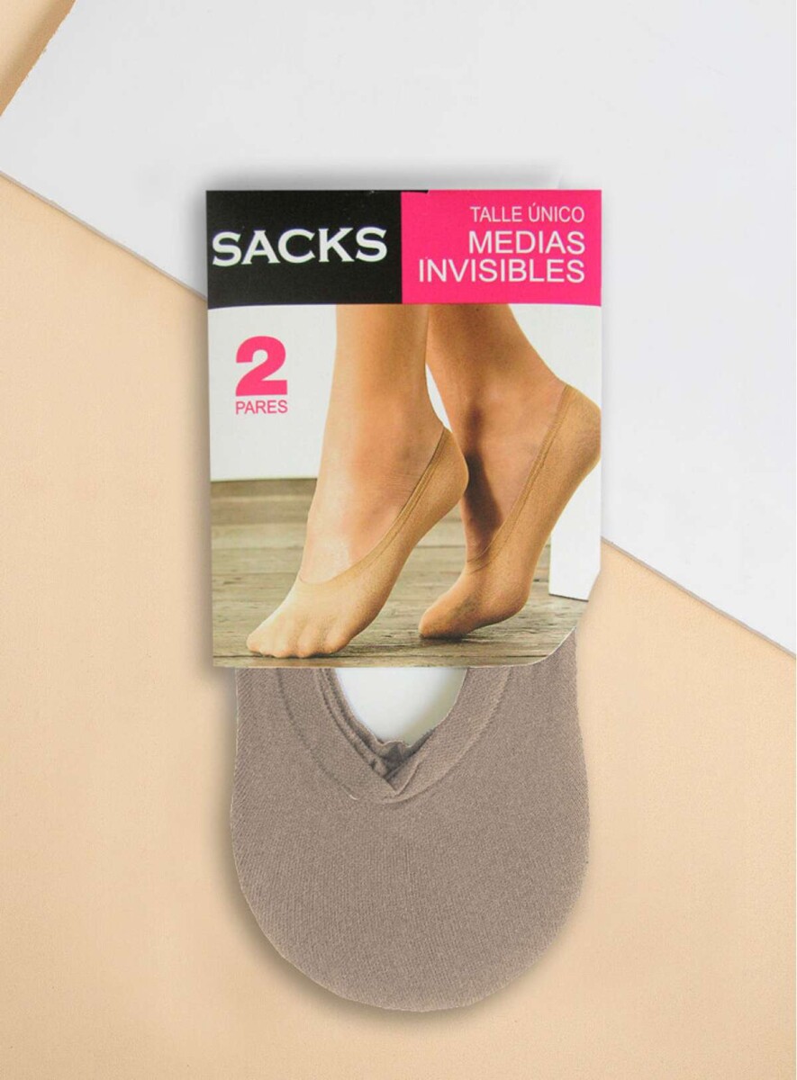 Pack x2 medias invisibles sacks - Beige 