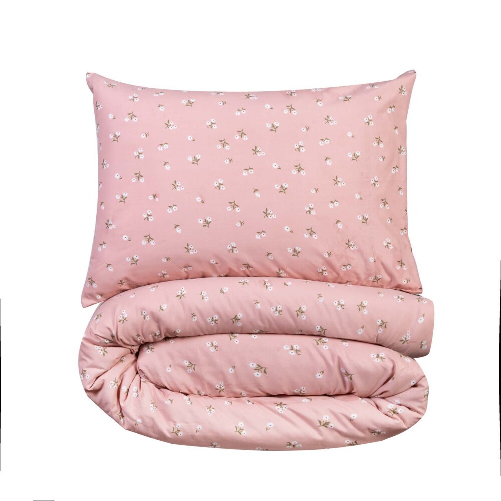 ACOLCHADO FIBRA-SUAVE ROSA LITTLE FLOWERS ROSA VIEJO