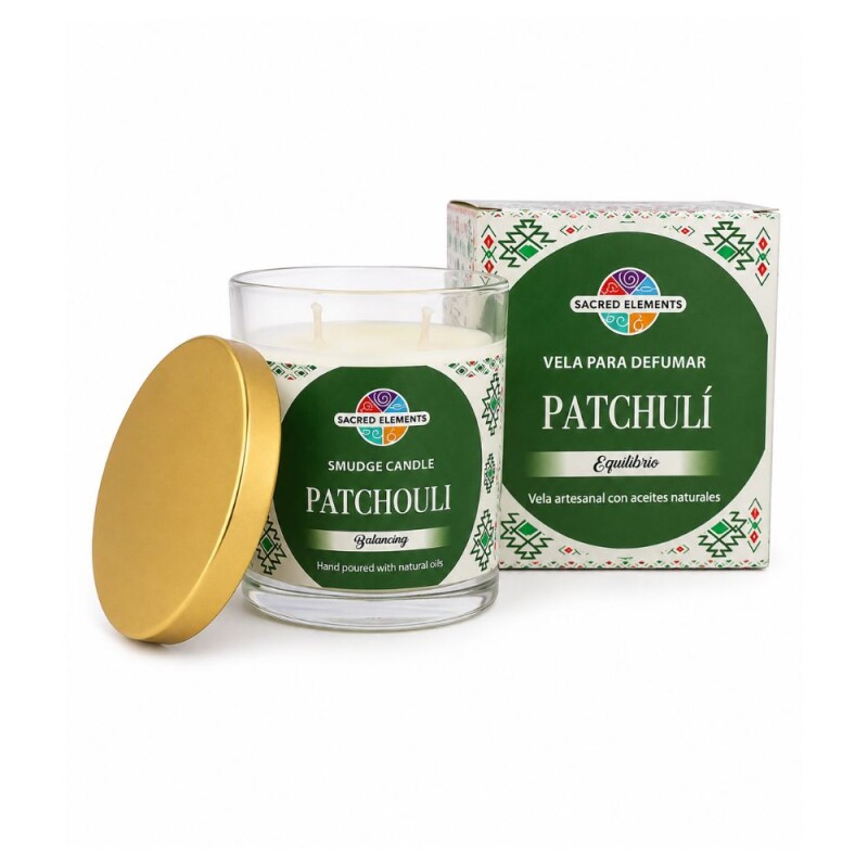VELA DE SOJA AROMATICA ELEMENTOS SAGRADOS Patchouli