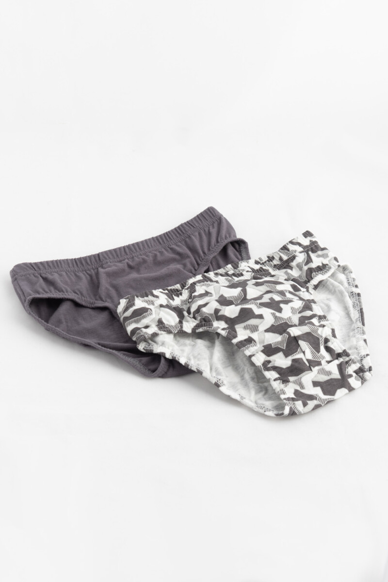 Pack x2 slip Gris Oscuro