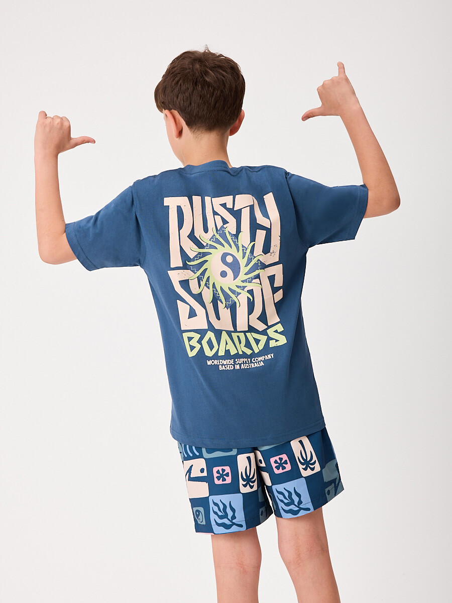 T-SHIRT AMSTER TEEN RUSTY - Azul 