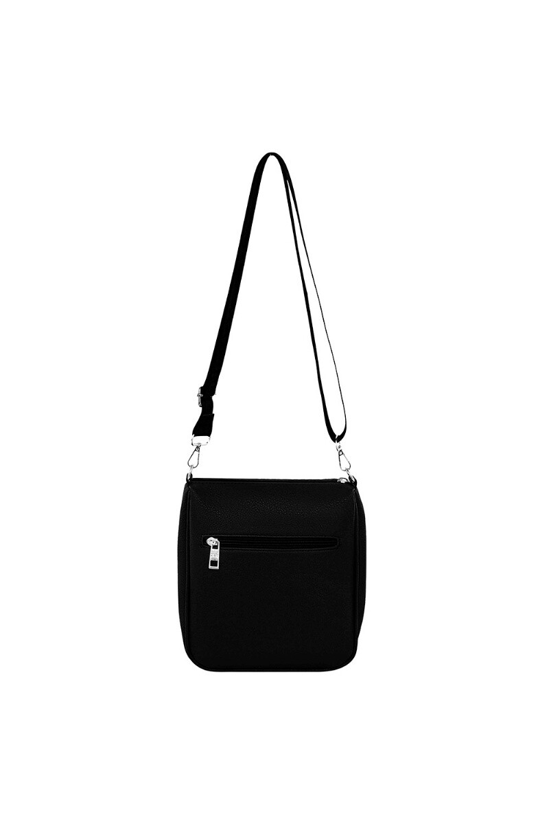 Bandolera con bolsillo frontal Negro