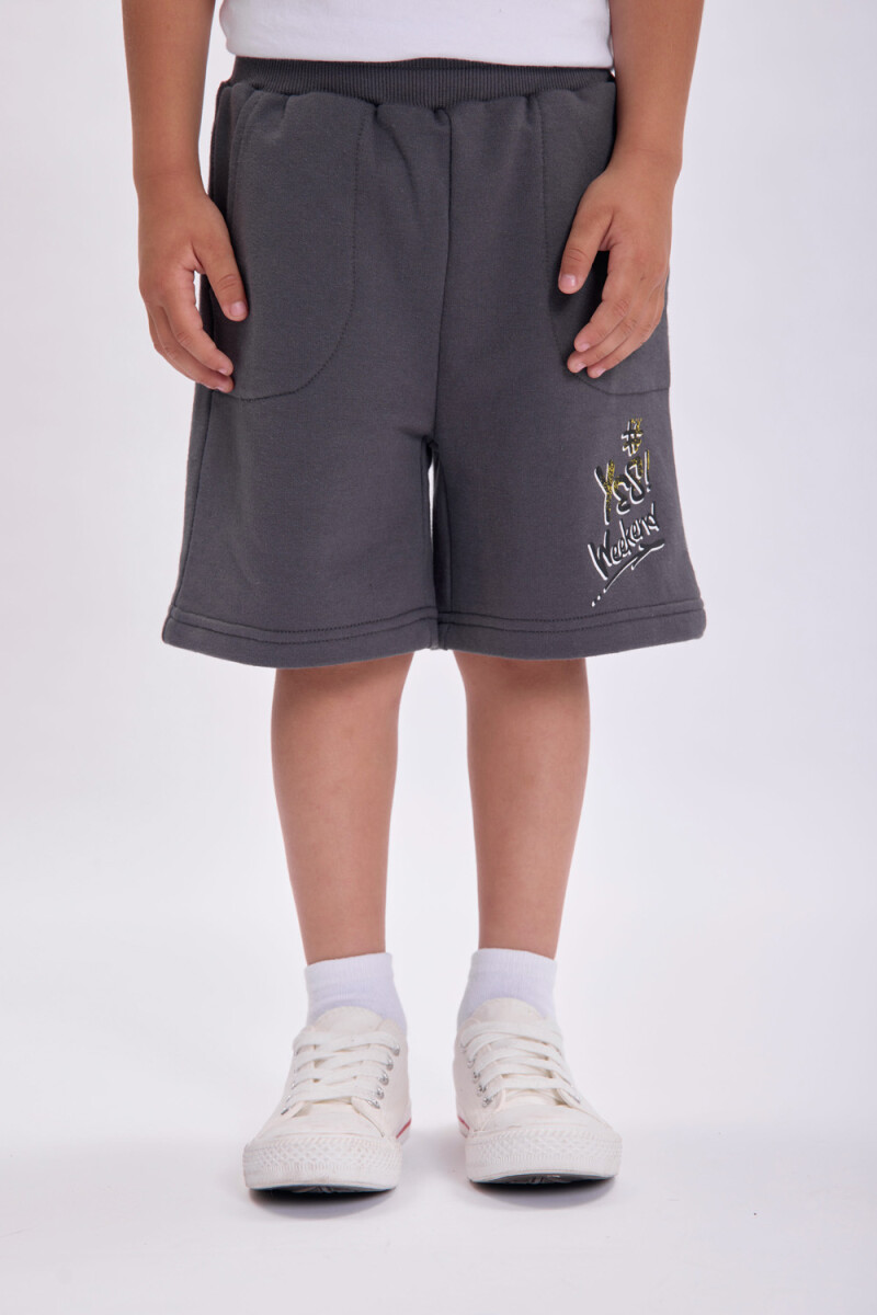 Short deportivo Mickey Yes Gris Oscuro