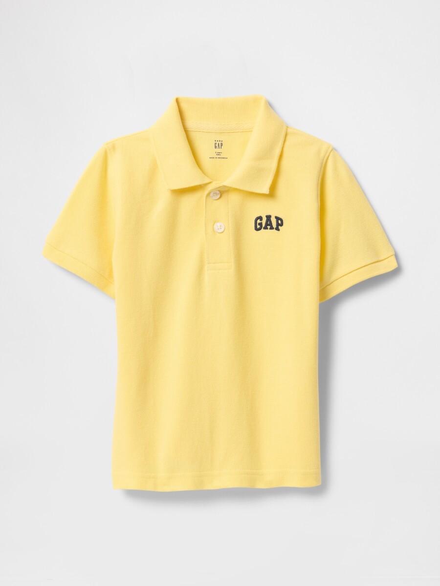 V-FRCH LOGO SS PIQUE POLO - PALE BANANA 12-0824TCX 