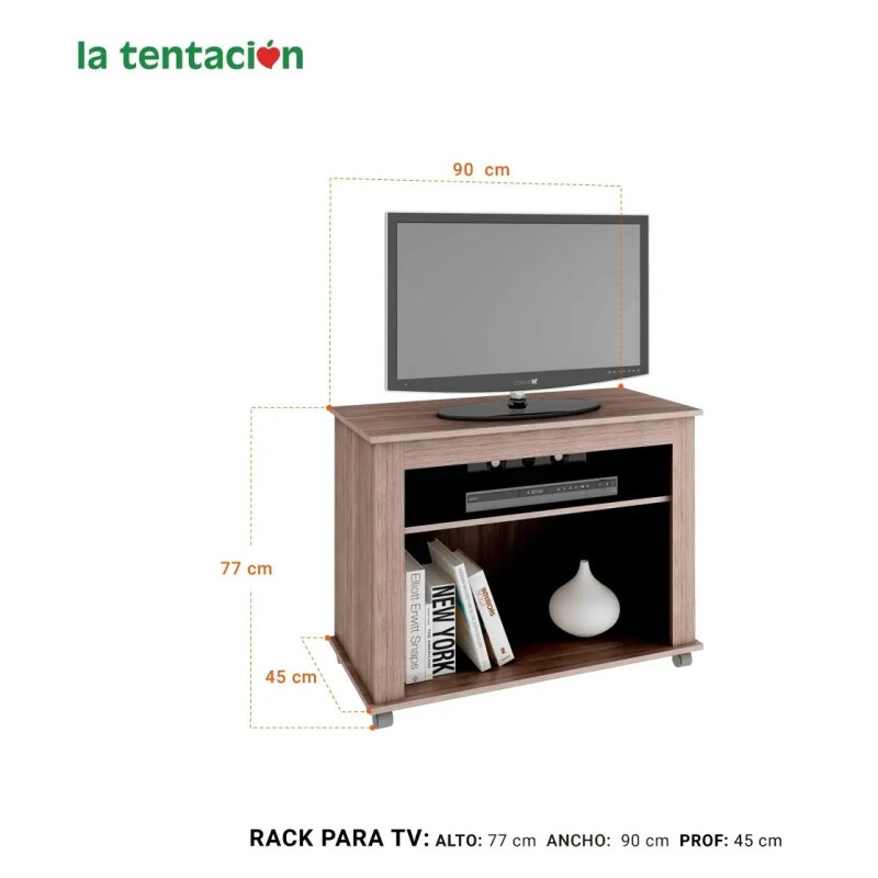 Rack Para Tv Madera Mdp 15mm Con Estante Rack Para Tv Madera Mdp 15mm Con Estante
