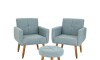 Butaca Havana Moderna x2 + Puff Celeste Butaca Havana Moderna x2 + Puff Celeste