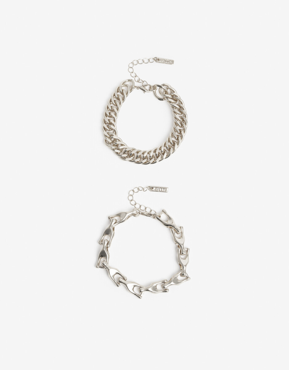 Set Pulseras Flexibles Metal 