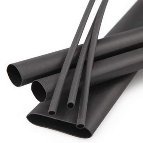 Tubo termocontraíble negro, Ø3/1,5mm, sin adhesivo WI0101