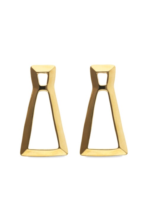 PENDIENTES DE ALEACIÓN DE METALES BAÑADOS EN ORO 18K Pendiente