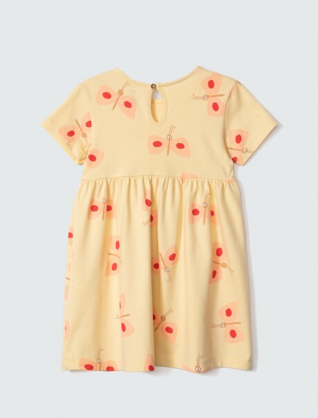 VESTIDO INFANTIL ESTAMPADO AMARILLO