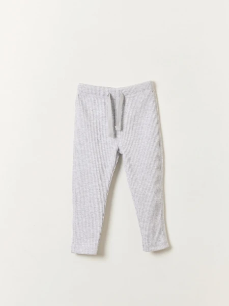 Calza rib Gris Melange