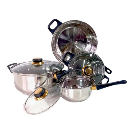Bateria de Cocina Kassel 7 Piezas Acero Inoxidable 001