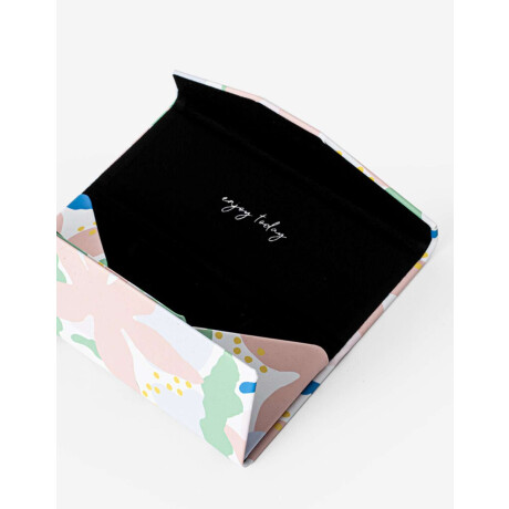 Estuche Anteojos Plegable Enjoy Today Estampado Flores