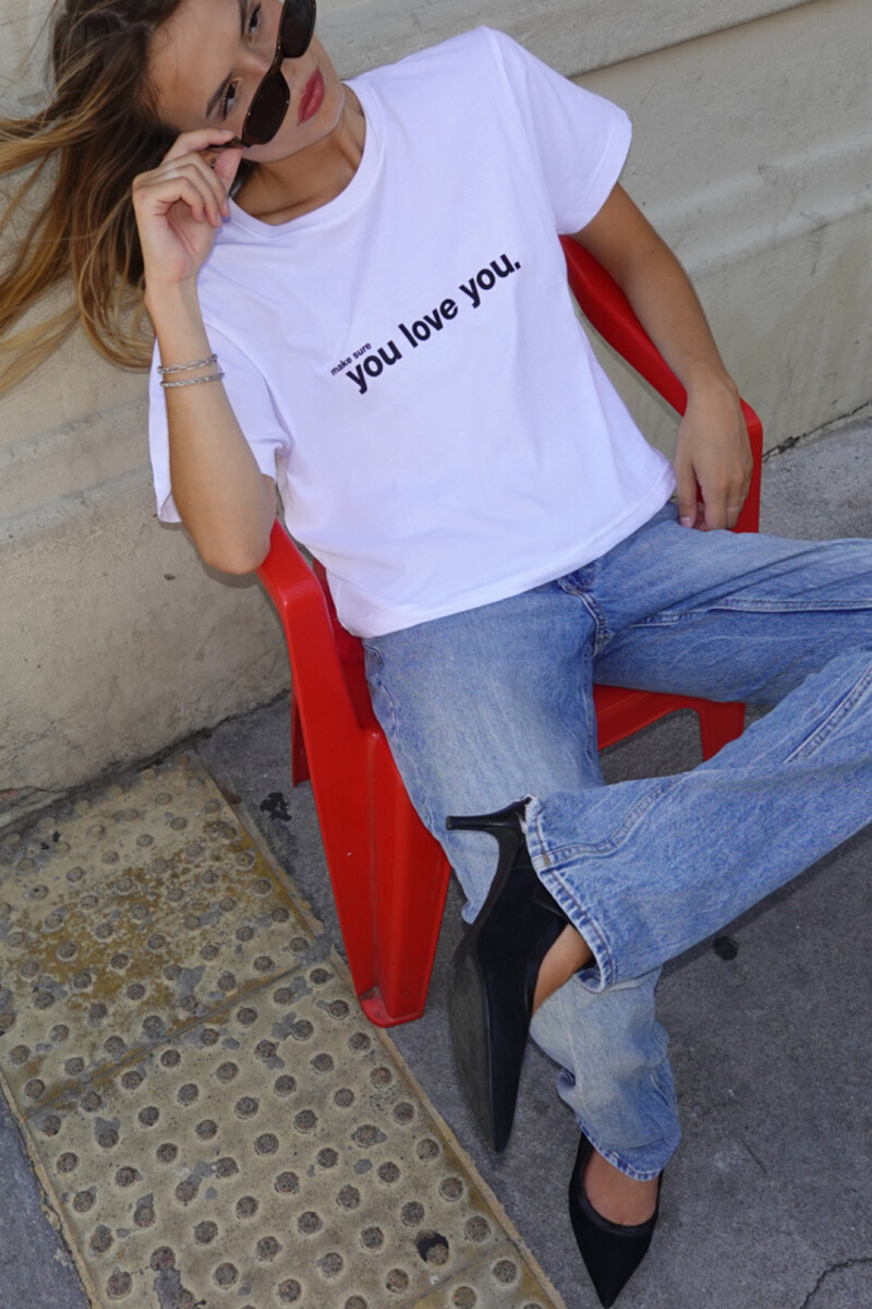 Remera you love you blanco